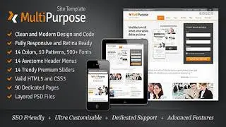 MultiPurpose - Responsive HTML5 Website Template | Themeforest Website Templates and Themes