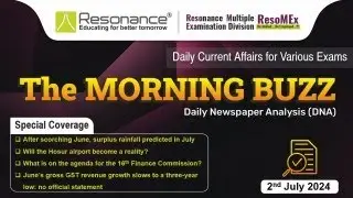 The Morning Buzz |Daily Current Affairs Live 2nd July 2024 | Join #resomex for SSC/BANK/RLY/CET