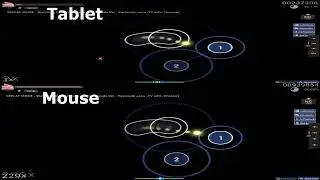 osu! - Tablet vs Mouse Side by Side Comparison