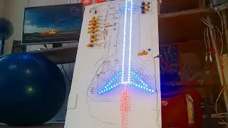 Falcon 9 LED animation using only transistors