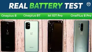 Mi 10T Pro vs Oneplus 8T, Oneplus 8, 8 Pro Battery Drain Test | Charging Test | Heating [Hindi]