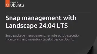 Snap Management with Landscape 24.04 LTS