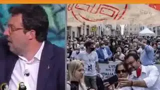 Salvini nomask e de Filippo. Parodia.