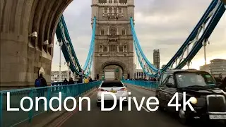 London Downtown Skyscrapers Street Drive United Kingdom