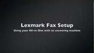 Setting up fax with an answering machine