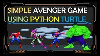 How to create a simple Action Game like Spiderman vs Hulk using python turtle graphics | Python Game