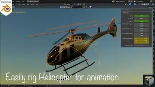 Blender Tutorial: Easily rig Helicopter for animation with Helico-Rig Pro addon