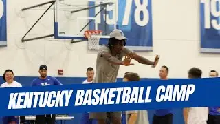 New Kentucky basketball team take on fans at camp