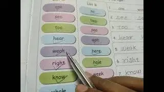 std 2 English grammar ch 37 words that sound the same explanation