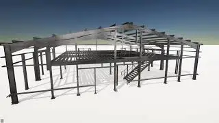 Tekla Visualisation of building structure for Honeycomb Self Storage