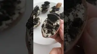 Oreo Mousse Easter Eggs! #dessert #shorts