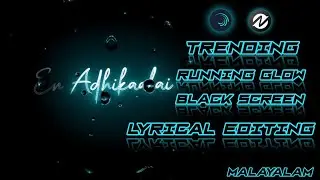 Trending Black screen lyrical video editing | Black screen glow status video editing | Alightmotion