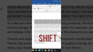 Shortcut to change small letters to capital letters in word 