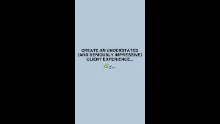 This is how you create an understated (and seriously impressive) client experience…🌿🌊