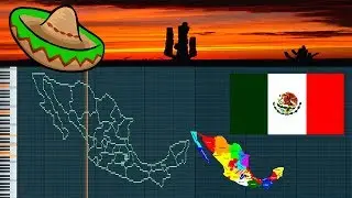 Musical map of Mexico - midi art [drawing]