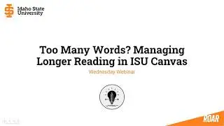 Wednesday Webinar: Too Many Words?