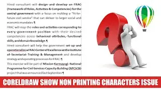 Non-Printing Character in CorelDraw | CorelDraw Problem & Solution | CorelDraw Text Tutorial