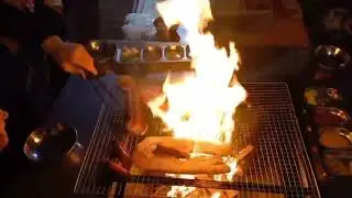 글램핑 삼겹살 먹방