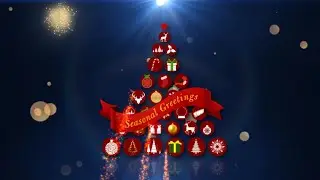 Intro Logo Xmas Tree Boxes - Christmas Tree Gift Box -  After Effect Template For Free