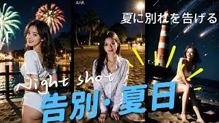 告別夏日夜拍AI寫真。圖片直接生成不調色不修圖，不開臉部修復，AI寫真使用stable diffsuion製作，用影片紀錄AI繪圖進程。