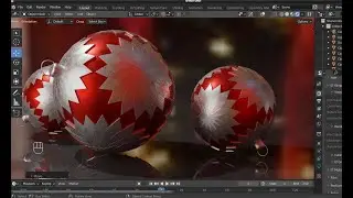 How to make Christmas balls in Blender. 3D Modeling Tutorial + Materials