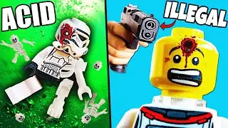 100 LEGO Minifigures VS Deadly Weapons...