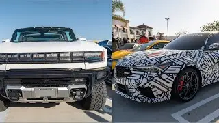 New Hummer EV and Acura Integra Type S at South OC Cars and Coffee