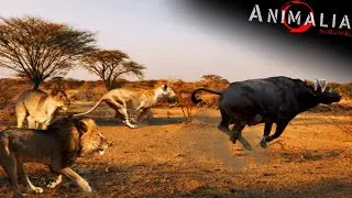 Running from Lions as the Cape Buffalo in Animalia Survival