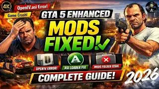 🔥 How To Fix GTA 5 Enhanced Mods Not Working | Complete Guide | OpenIV Error Fix | ASI Loader Fix 🔥