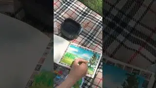 Paint with me by the lake #shorts #art