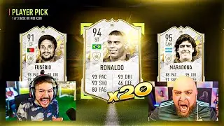 OMG 94 R9 RONALDO! INSANE 20 ICON PLAYER PICK CHALLENGE VS CASTRO1021!  | FIFA 22 ULTIMATE TEAM