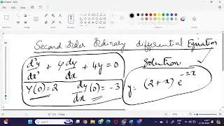 Solution for second order differntial equation with initial conditions