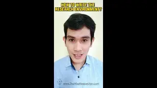 𝗛𝗢𝗪 𝗧𝗢 𝗪𝗥𝗜𝗧𝗘 𝗧𝗛𝗘 𝗥𝗘𝗦𝗘𝗔𝗥𝗖𝗛 𝗘𝗡𝗩𝗜𝗥𝗢𝗡𝗠𝗘𝗡𝗧? #TheWiseResearcher