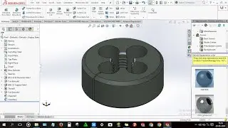 How to design External tap die bit in solidworks