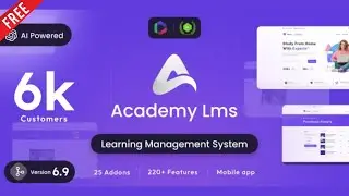 Academy LMS Php script free download || Make Academy LMS Learning Management System website