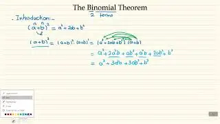 Chapter 2: The Binomial Theorem (1/2)