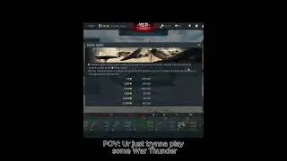 POV: Your just trying to Play some War Thunder