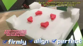 How to bond complex Polyethylene foam inserts | using customized fixture | hot plate welding machine