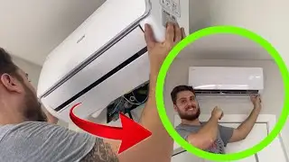 How to install a split air conditioner in a location with pre-installation or infrastructure.