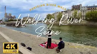 Walking River Seine, Paris UHD 4K | Bercy to Notre Dame | Sept 2022