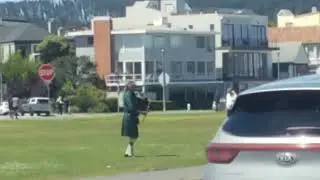 A bagpiper in the middle of sf today what next??