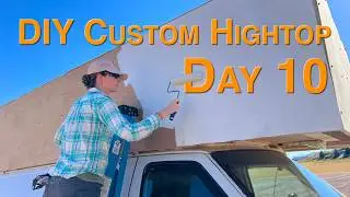 DIY Custom Van Hightop Build Day 10 - Primer Outside, Foam Insulation Inside