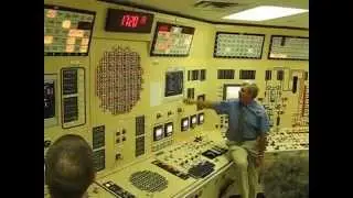 Nuclear power plant control room during simulated emergency shutdown