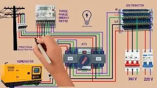 changeover switch wiring diagram | Automatic Transfer Switch ATS Changeover for Three Phase