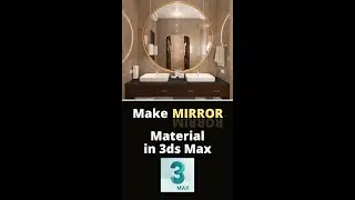 Make MIRROR Material in 3ds Max | Ahsaan Rehman | #shorts