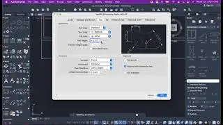 Setup of Text and Dimension