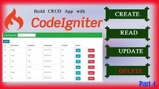 Codeigniter CRUD Application |Delete data from database | Part 4