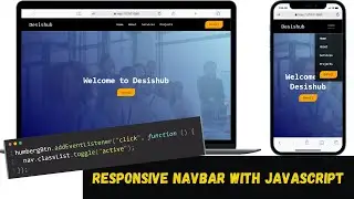Build a Responsive Navbar from Scratch using Javascript & Sass. 