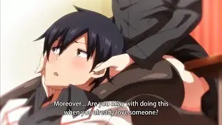 He peeked and landed on her thicc thighs