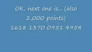 3 2,000 Wii Point Card Codes download link!!